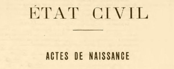 acte d'état civil